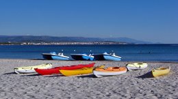 Canoes and pedal boats