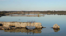 Calich pond, Roman bridge